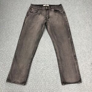 PJ Mark Jeans Mens 36x34 Gray Straight Fit Denim Medium Wash Casual Everyday